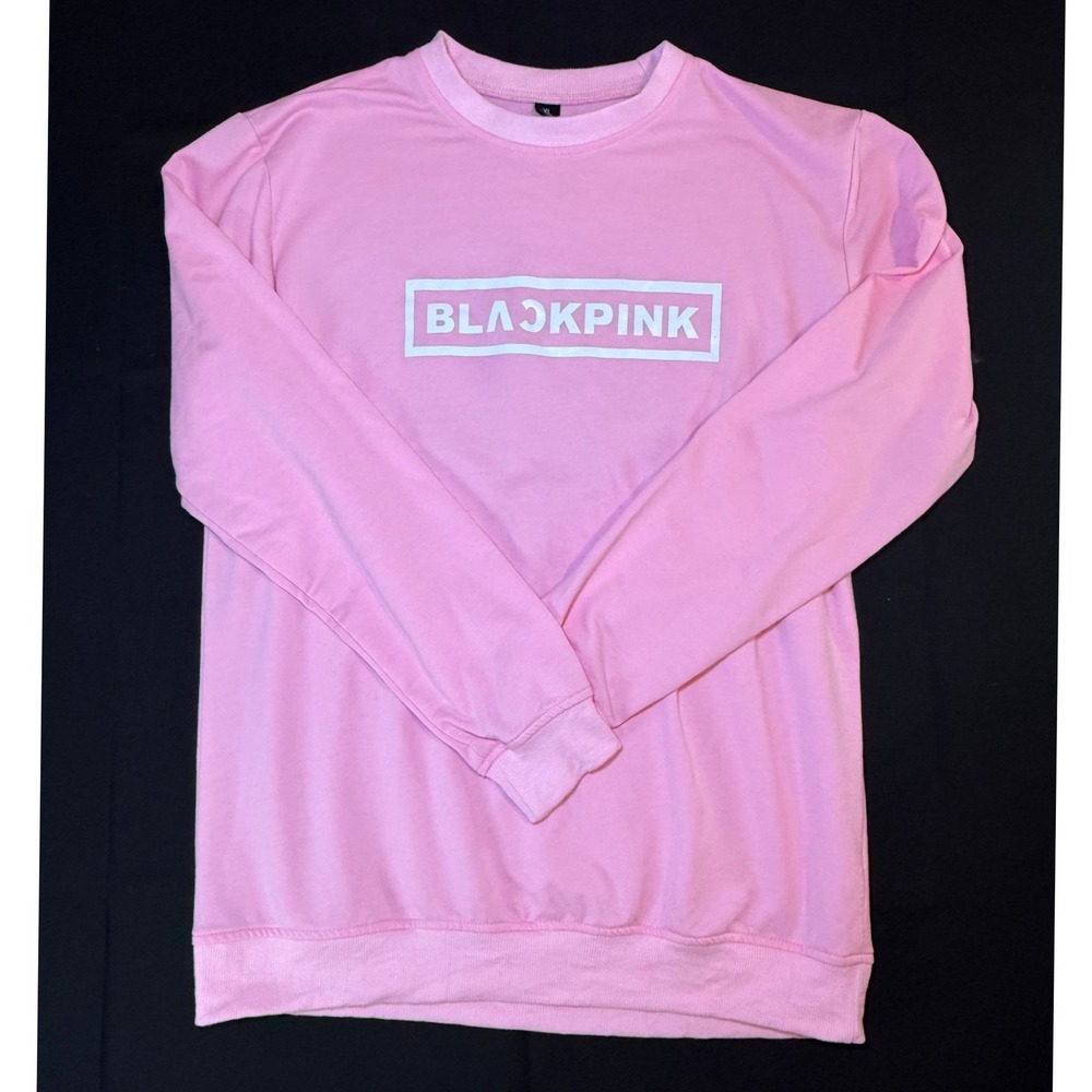Blackpink Jisoo 95 Pink Sweatshirt K-Pop Merch Pullover XL